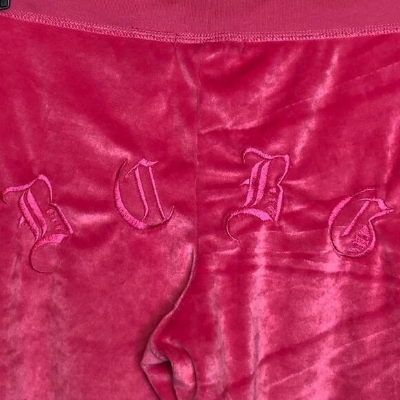 NWT BCBGMaxAzria Velour Pants in Hot Pink XL - Picture 5 of 10